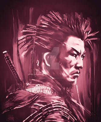 Samurai determined Japan Manga Katana warrior Warr