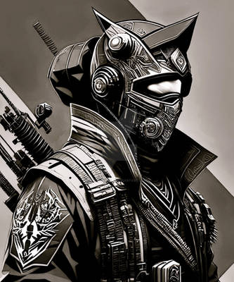 Samurai Ninja Fighter Japan cyber Soldier dynamic