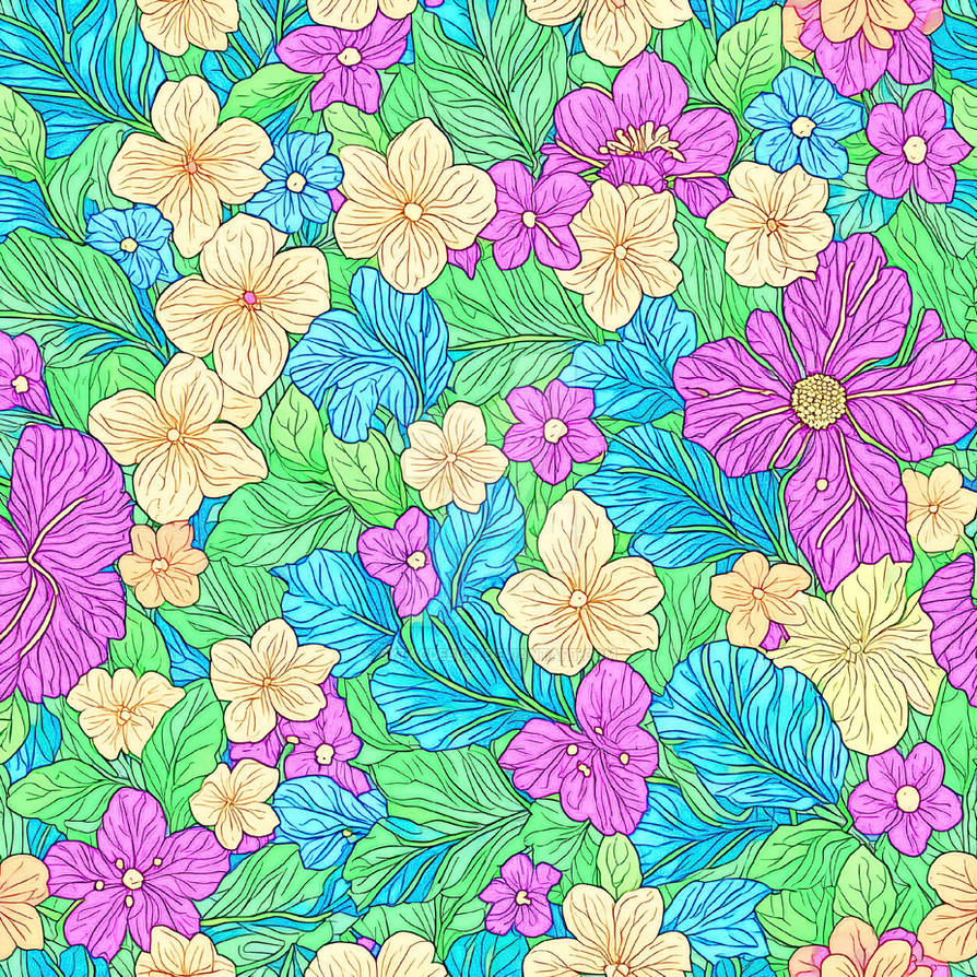 Summer Floral floral Flowers flow. Pattern Flower by sytacdesign on ...