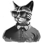 dots Cool Kitty Cat Hip Sunglasses