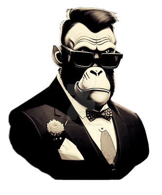 Monkey Cool Funny chimp Ape creative artwork Anima