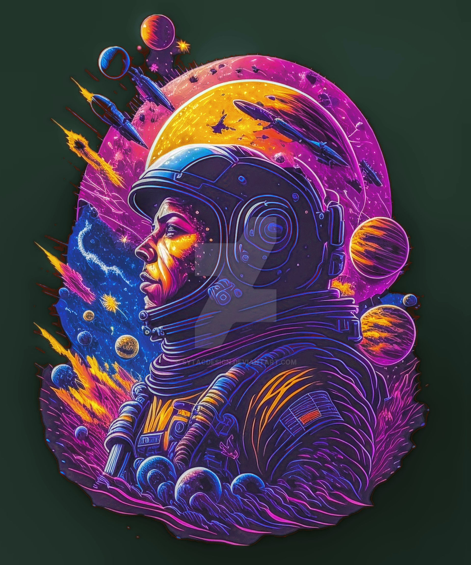 Space Astronaut Spacesuit Planets Astronaut Design by sytacdesign on ...