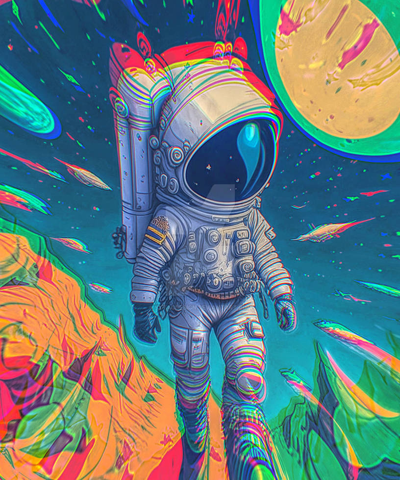 Colorful Astronaut In Space By Sytacdesign On DeviantArt colorful-astronaut-in-space-by-sytacdesign-on-deviantart