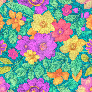 Seamless Flower Flowers Pattern Girly Floral Summe