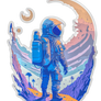 Planets Spacesuit Astronaut Celestial Space Graphi