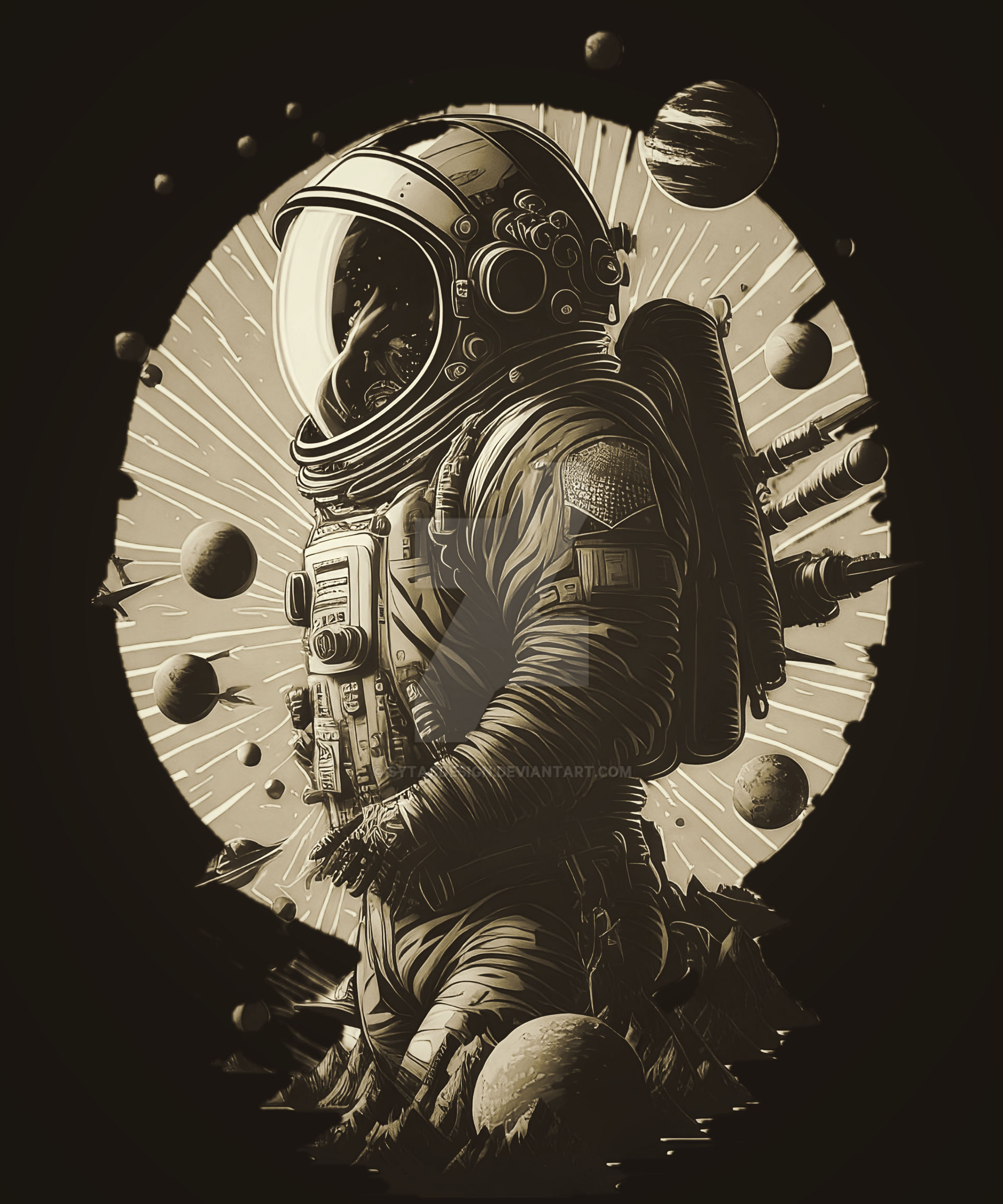 Astronaut Planetary Planets Scenery Spacesuit Spac by sytacdesign on ...