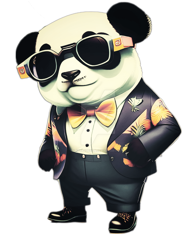 Fragile Rapping Panda Suit Cool In Elegant Panda Suit Attire Panda Formal Sun by sytacdesign on ...