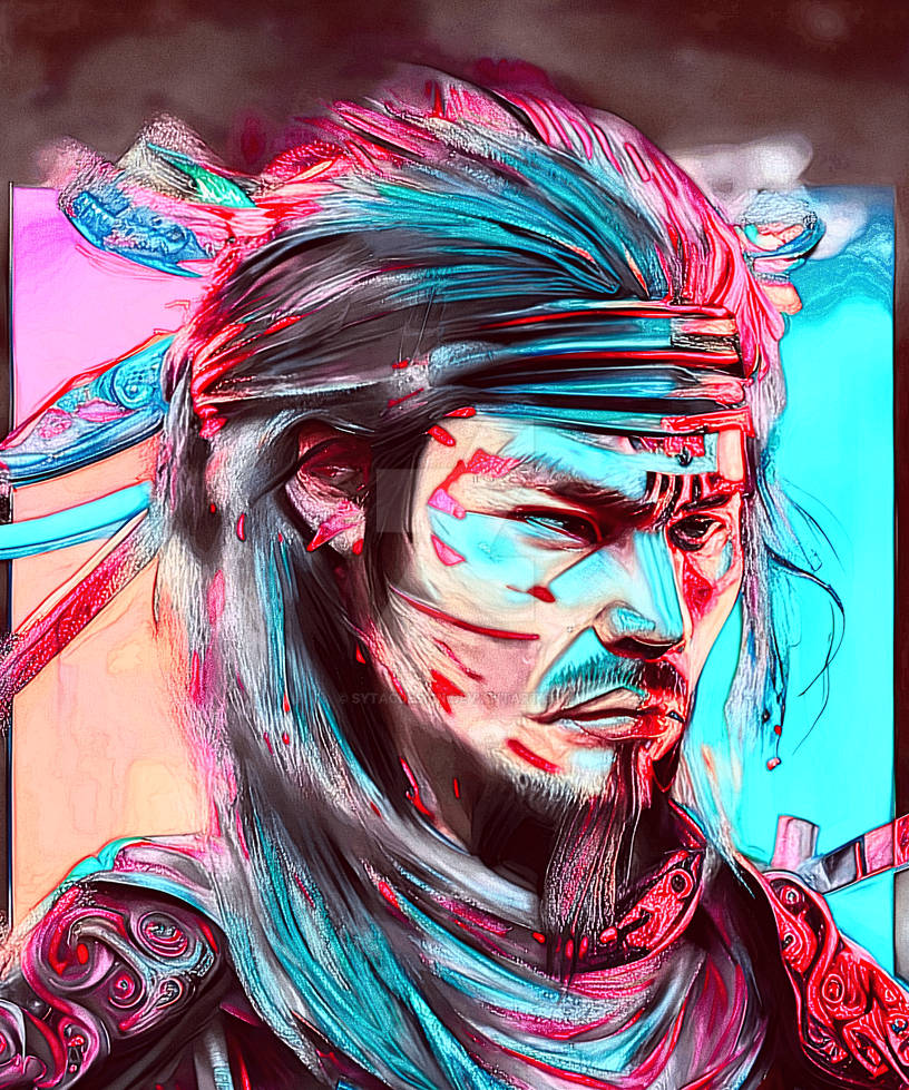 Samurai Warrior Manga Japanese Katana Japan Determ by sytacdesign on