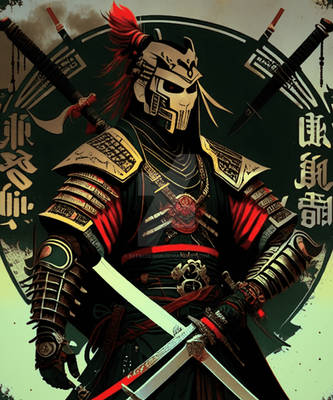 Manga Warrior Japanese Japan Ninja Samurai Dystopi