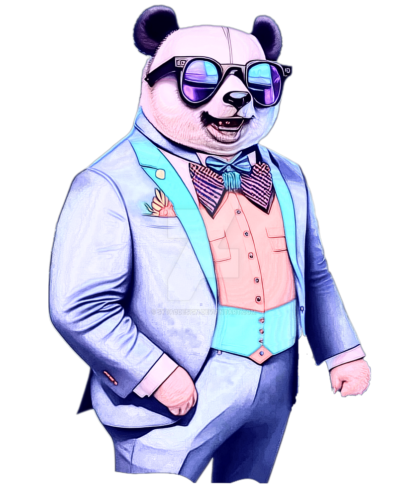 Fragile Rapping Panda Suit Sunglasses Cool Attention-grabbing Suit Panda Bowt by sytacdesign on ...