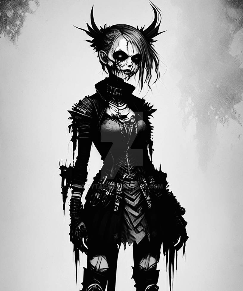 Zombie Skeleton Scary Ghostly Women Horror Rocksta by sytac on DeviantArt