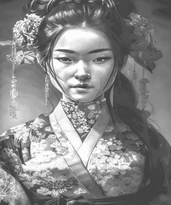 Japanese Samurai Kimono Geisha Japan Anime