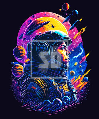 Spacesuit Graphic Astronaut Space Celestial Planet