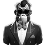 Sophisticated Monkey Animal Ape Cool Primate Funny