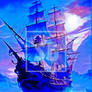 Ship Ocean Pirateship Pink Pirate Hues And Sea Tea
