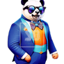 Panda Suit In Suit Sunglasses Bowtie Panda Cool Co