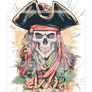 Pirate And Flag Skull Bones Skeleton Skull Crossbo