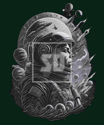 Artwork Space Planets Astronaut Astronaut Spacesui