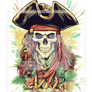 Flag Skeleton Pirate Skull And Bones Crossbones Sk