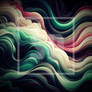 Background Modern Colorful Wave Painting