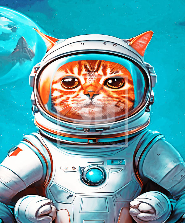 meow Space Cats Astronaut Funny Cat by sytacdesign on DeviantArt