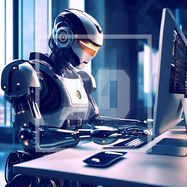 Android Computer Robots Android Intelligence Office Computer Robot Artific by sytacdesign on ...