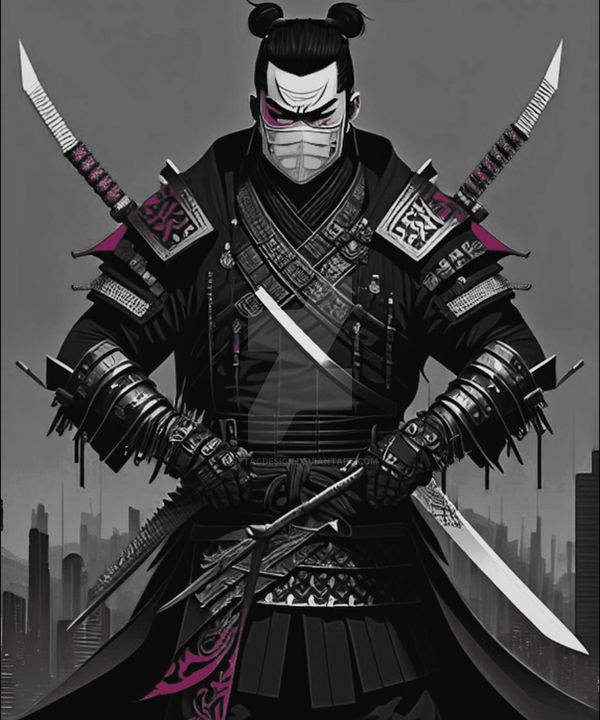 Samurai Japan Warrior Futuristic Manga Ninja Japan by sytacdesign on ...