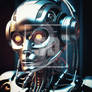 Machine Cyborg Head Skull Science Robot Background