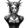 Horror Skeleton Zombie Queen Scary Portrait Women