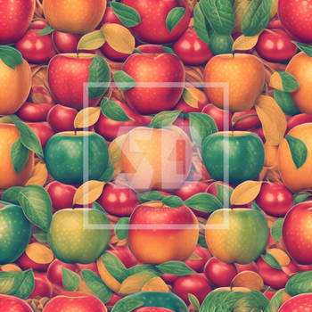 Food Pattern Fruit Organic Apple Sweet