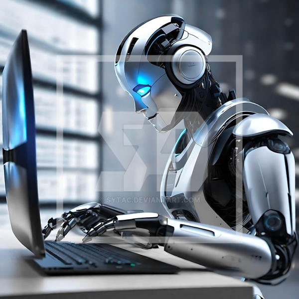 Android Computer Robots Computer Android Telemarketing Laptop Robot Office by sytac on DeviantArt