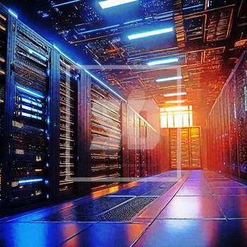 Data Computer Rack Server Industry Datacenter Room
