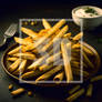 Black French Seeds Fries Snack Fries Potato Sesame