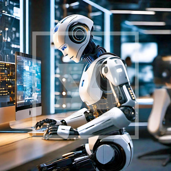 Droidbot Computer Communication Android Office Laptop Computer Robot by sytac on DeviantArt