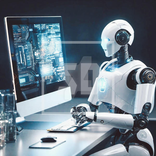 Android Computer Robots Office Robot Android Telemarketing Laptop Computer by sytacdesign on ...