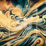 Painting Wallpaper Wave Beautiful Abstract Backgro