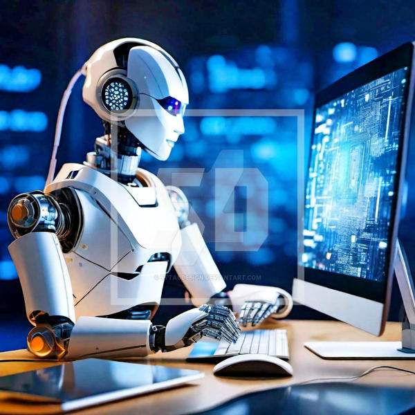 Android Computer Robots Robot Android Computer Telemarketing Office Laptop by sytacdesign on ...