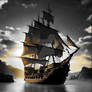 And Pirateship Teal Ship Sea Pirate Ocean Hues Pin