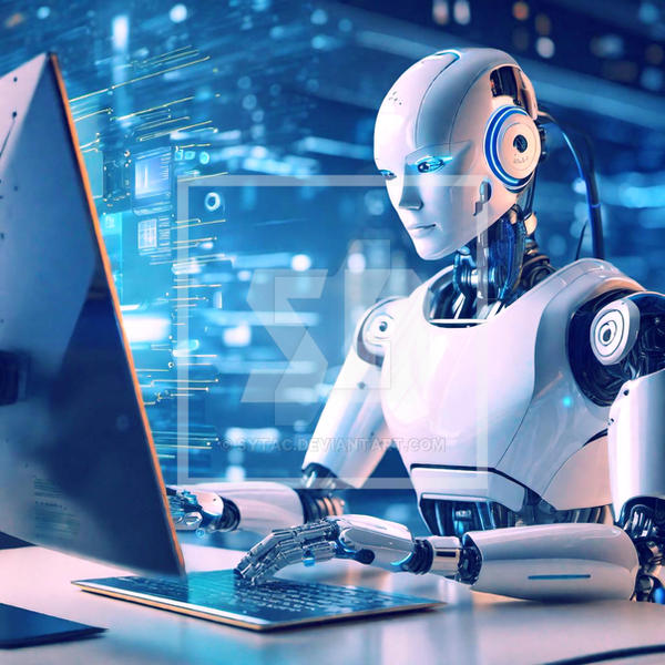 Android Computer Robots Office Android Intelligence Computer Laptop Robot by sytac on DeviantArt
