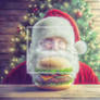 PrSanta Christmas Claus Burger Food Present Xmas F