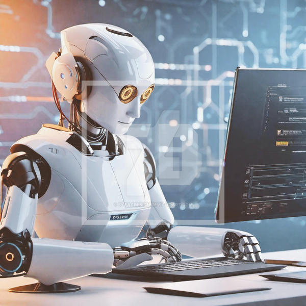 Robot Artificial Laptop Android Office Computer In by sytacdesign on ...