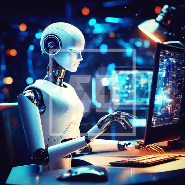 Android Computer Robots Office Android Communication Laptop Computer Robot by sytacdesign on ...