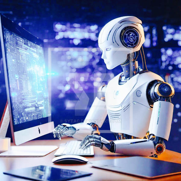Android Computer Robots Android Telemarketing Computer Robot Office Laptop by sytac on DeviantArt