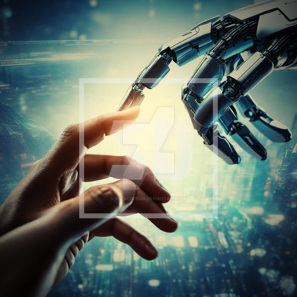 Future Robot Human Machine Hand Machine Learning A by sytacdesign on ...