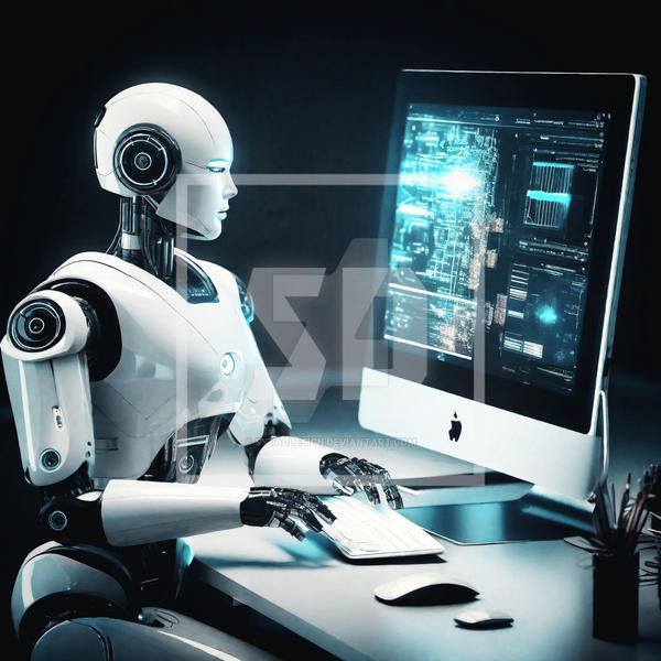 Android Computer Robots Android Robot Computer Laptop Office Communication by sytacdesign on ...