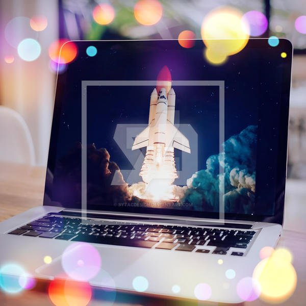 Technology Laptop Rocket Creative Notebook Compute by sytacdesign on ...