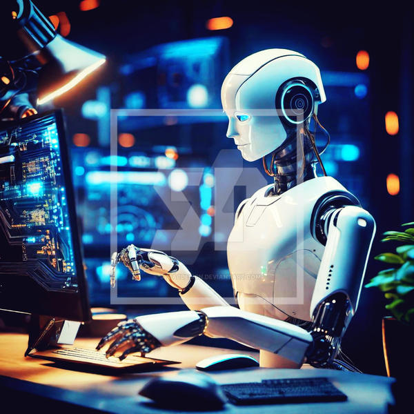 Android Computer Robots Telemarketing Android Office Computer Robot Laptop by sytacdesign on ...