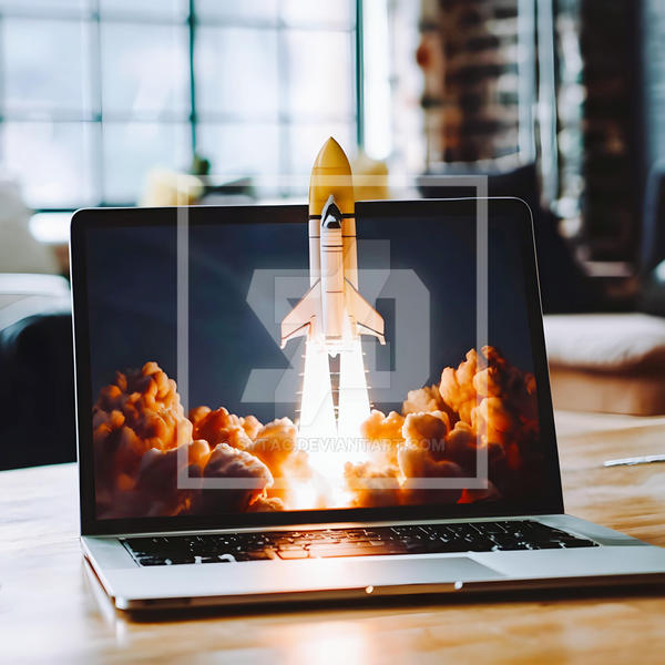 Notebook Computer Laptop Technology Rocket Compute by sytac on DeviantArt