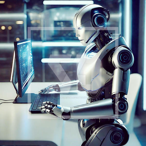 Android Computer Robots Android Communication Computer Laptop Robot Office by sytacdesign on ...