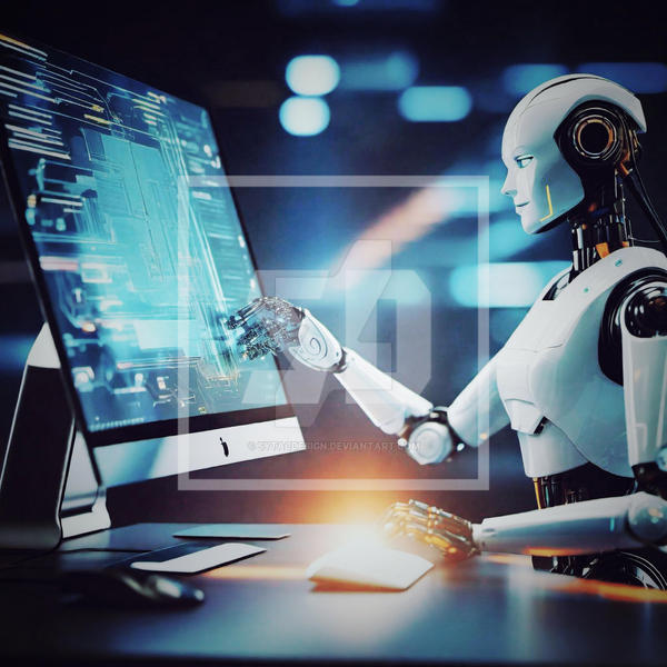Android Computer Robots Office Android Computer Telemarketing Robot Laptop by sytacdesign on ...